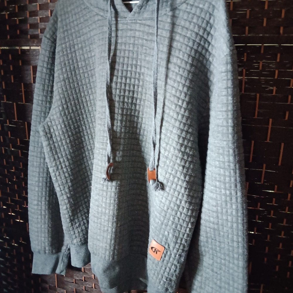 Calvin Klein Gray Waffle Knit Hoodie